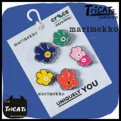 (現貨)正版 Crocs  鞋扣 洞洞鞋 卡駱馳 marimekko 花 金屬 罌粟花