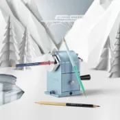 【墊腳石】卡達CARAN D'ACHE 2025聖誕特別版 Alpine Frost阿爾卑斯霜雪 金屬削鉛筆機