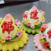 （饅有福）手工製作大壽桃祝壽生日神明拜拜壽桃