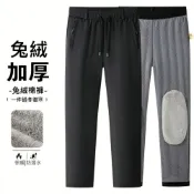(店+)棉褲男直筒寬褲保暖褲休閒褲雪褲運動褲大尺碼冬天男生刷毛褲防風防寒褲
