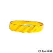 JoveGold漾金飾 刻劃記憶黃金男戒指