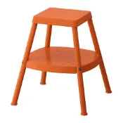 【IKEA 宜家家居】HADDARP 墊腳凳, 4向 橘色
