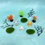 【A-ONE 匯旺】12生肖-鼠+牛+虎 可愛動物造型 微景觀造景 青苔石頭 水陸佈置 魚缸裝飾 玩具