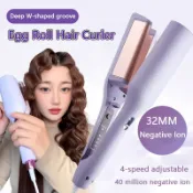 32MM Negative Ion Hair Curler Egg Roll French Big Roll Curli