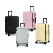 【American Explorer 美國探險家】快倉 20吋 前開+對開式 筆電夾層 雙排輪 登機箱 CF39 行李箱 旅行箱