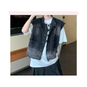 (店+)牛仔背心男女生跑步運動釣魚工裝越野多口袋寬肩加大尺碼防曬吸濕排汗透氣工作夏季登山路跑坦克防風背心外套馬甲男裝上衣夾克牛仔背心父親節禮物送禮精選