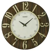 大高雄鐘錶城 seiko SK037 精工鐘 (QXA800Z) 木紋立體數字時鐘掛鐘 49.6*4.8cm｜樂天領券現折★全館特惠中★指定刷卡回饋10%