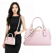 【Michael Kors】櫻花粉色手提/斜背兩用包