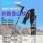 攝彩@科德諾 自由光3系 鋁合金折疊折山杖 Kodenor 摺疊登山杖 EVA手把 健走杖 戶外登山露營 五節登山杖【全壘打★APP下單 跨店最高20%點數回饋!!】