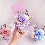 玫瑰大理石擴香盆花 康乃馨 乾燥花 永生花 送禮 生日 婚禮 客製