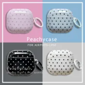 簡單的 Polka Dot TPU 耳機套兼容 Airpods 1 2 Airpod Pro Pro2 Pro3 Air