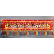 【毅達佛具】 八仙彩 手工浮繡 凸蔥 八仙雙龍 10尺