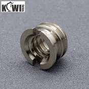 Kiwifotos 母1/4吋轉成公3/8吋螺絲帽SCREW B(不鏽鋼,將公1/4英吋螺絲轉成3/8英吋公螺牙即將細牙轉粗牙) 2分轉3分