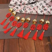 全網最低價】木牌風鈴許願祝福掛件新年裝飾車流蘇國風飾品入戶門鈴鐺聖誕春節