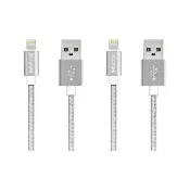 【Gigastone 立達國際】2入組鋁合金Apple Lightning編織充電傳輸線GC-3800S(MFi認證支援 iPhone14/13/充電)