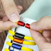 熱銷💛免系彩色鞋帶扣懶人兒童彈力松緊免綁半圓鞋帶繩男女同款固定神器