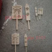 ⭐精選⭐七爺八爺黑白無常木質法器配件火令籤虎頭牌懲善罰惡牌神像手持⭐鴻順⭐