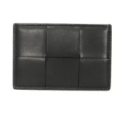 【DOKODEMO】二手葆蝶家 (BOTTEGA VENETA) 卡帶式信用卡夾，目前型號，雙色顏色，證件夾/名片夾，RFID IC晶片，全新未使用，Maxi Intrecciato 黑色卡包，748052 VBWD 41120