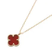 【DOKODEMO】【二手】梵克雅寶 (Van Cleef & Arpels) Sweet Alhambra 紅玉髓項鍊 VCARN59N00 頸圍 39/40.5cm K18PG（玫瑰金）Sweet Alhambra 紅玉髓項鍊