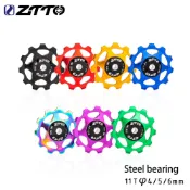 Ztto 2PCS MTB 自行車 11T 後撥鏈器騎馬輪 11T 鋼軸承滑輪 AL7075 CNC 公路自行車導輪惰輪