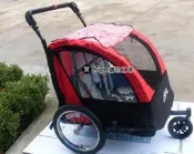 KIPO-自行車雙人座拖車推車雙胞胎推車寵物推車托車腳踏車托車自行車拖車EIA004011A