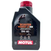 【車百購】MOTUL SCOOTER POWER LE MB 4T 5W40 速克達全合成機油 1L 節能減磨 引擎保護