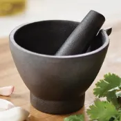 《FOXRUN》美國 鑄鐵磨搗組-S-- 研磨缽 磨藥機 搗泥器 杵臼 搗缽