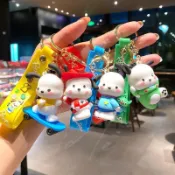 【與inside裏】卡通三麗歐鑰匙扣吊飾 帕恰狗鑰匙圈 娃娃機鑰匙扣批發 女生可愛包包吊飾 汽車矽膠鑰匙鏈 時尚背包掛飾