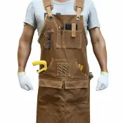 未來屋 【訂製防護】工作圍裙 塗蠟圍裙 加蠟圍兜 圍腰 工具圍裙 防護圍裙 耐磨防汙 可改版訂做 出口大碼 五金木工適用