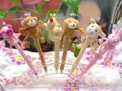 新款到~可愛動物絨毛筆.50支免運.結婚禮小物二次進場送客禮贈品獎勵學生日分享禮團購