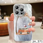 巴士史努比 羽紗手機殼iPhone16Pro 保護適用蘋果i15 14 13 12 11Plus 精孔電鍍防摔殼