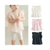 (店+)5折出清~台灣現貨 可愛後扣飛袖背心上衣12m/18m/24m/100/110