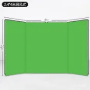 ✅直播背景布 綠幕摳像布 大型拍照屏風式 便攜 綠色背景墻 摳圖攝影幕布12/15