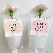 [Day's select] Thanks Love小卡片 康乃馨 母親節 情人節賀卡 送禮裝飾卡 花束包裝小卡 父親節