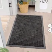 【JOCIYO 聚時柚】厚重3D壓花 大門口踏墊75x45cm耐磨刮泥刮沙除塵吸水 玄關腳踏墊 商用地墊 橡膠底防滑