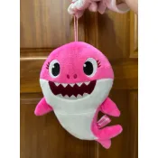 （二手）正版授權 音樂款 6吋鯊魚媽媽娃娃 Baby Shark 粉色鯊魚 鯊魚寶寶玩偶 絨毛娃娃 音樂玩偶