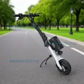 艾京折疊三輪電動牽引車頭 輪椅助力器老人代步車 便攜可折疊（廠商直發 咨詢運）