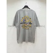 🎀 Twinkle Q 🎀-預購✈️正韓🇰🇷東大門 WOODSTOCK 印花 水洗 Ｔ恤 短袖 上衣 男女 中性