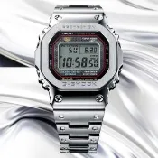 【CASIO 卡西歐】G-SHOCK 全金屬 太陽能 藍芽 電波錶 男錶 卡西歐 手錶 送禮(GMW-B5000D-1C)