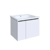 (店+)【CERAX 洗樂適】【洗樂適衛浴-台中沙鹿中港店】60CM PVC防水發泡板瓷盆浴櫃組 洗手台 面盆CA02-PV0158 