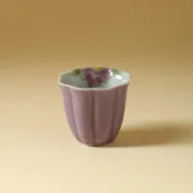 全球選品1館 生活百貨 紫色手繪牡丹花茶杯家用釉下彩主人杯高檔功夫茶具陶瓷品茗杯單杯