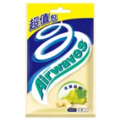 【Airwaves】超涼無糖口香糖超值包 冰釀葡萄 62g 提神