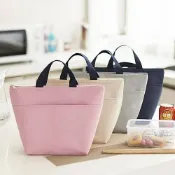 (店+)【Baby 童衣】加厚手提牛津布素色便當袋 保溫餐袋 防水野餐袋 學生便當提袋 11703
