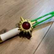 【早期老物/百獸戰隊】牙吠連者 獸皇劍/牙吠劍 聲光發光發聲玩具（綠刃紅寶石/懷舊翻模款/功能正常美品）