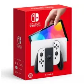 (二手九成新)Nintendo Switch OLED 白色主機＋原廠藍黃Joy-Con＋健身環大冒險＋遊戲片 超值套裝