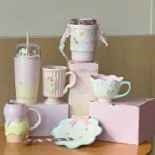 Starbucks官方正品！星巴克杯子2026夏日甜品派對軟萌陶瓷咖啡杯不銹鋼吸管隨行保溫杯咖啡杯奶茶水杯 限量收藏