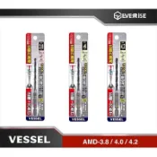 [進化吧工具屋］含稅* 日本製VESSEL 高硬度HSS 鐵鑽尾 六角軸 鐵工用鑽頭 AMD-3.8/ 4.0/ 4.2