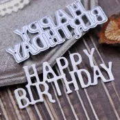 🚔現貨🚔 [CT1864]《Happy birthday生日快樂》DIY相冊卡片製作工具切割模板切割刀模 TB00G