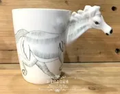 ~＊歐室精品傢飾館＊~ 鄉村風格 骨瓷 動物 立體 馬 馬克杯 水杯 送禮 杯子 居家 民宿 咖啡廳 ~新款上市~
