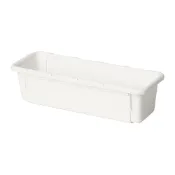 【IKEA 宜家家居】KACKLA 延伸儲物盒, 白色, 25-38x9 公分